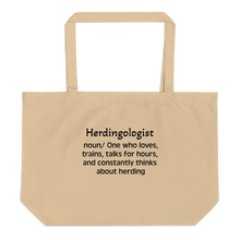 Load image into Gallery viewer, Dog Herding "Herdingologist" X-Large Tote/Shopping Bags