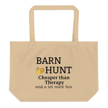 Load image into Gallery viewer, Barn Hunt Cheaper than Therapy X-Large Tote/ Shopping Bags