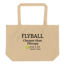 Load image into Gallery viewer, Flyball Cheaper than Therapy X-Large Tote/Shopping Bag