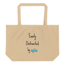 Load image into Gallery viewer, Easily Distracted by Obedience X-Large Tote/ Shopping Bags