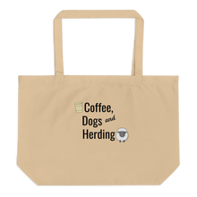 Load image into Gallery viewer, Coffee, Dogs & Sheep Herding X-Large Tote/ Shopping Bags