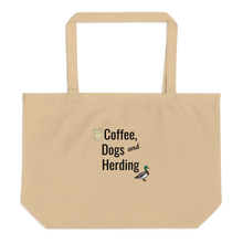 Load image into Gallery viewer, Coffee, Dogs & Duck Herding X-Large Tote/ Shopping Bags