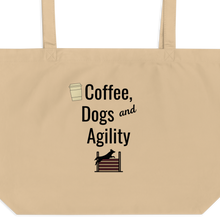 Load image into Gallery viewer, Coffee, Dogs & Agility X-Large Tote/ Shopping Bags