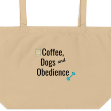 Load image into Gallery viewer, Coffee, Dogs & Obedience X-Large Tote/ Shopping Bags