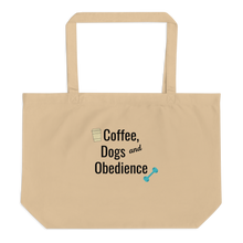 Load image into Gallery viewer, Coffee, Dogs & Obedience X-Large Tote/ Shopping Bags