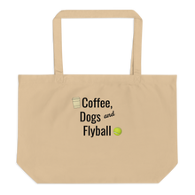 Load image into Gallery viewer, Coffee, Dogs & Flyball X-Large Tote/ Shopping Bags
