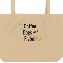 Load image into Gallery viewer, Coffee, Dogs & Flyball X-Large Tote/ Shopping Bags