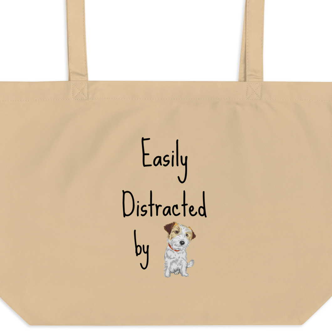 Easily Distracted by Russell Terriers X-Large Tote/ Shopping Bags