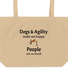 Load image into Gallery viewer, Dogs & Agility Make Me Happy X-Large Tote/ Shopping Bags