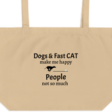Load image into Gallery viewer, Dogs & Fast CAT Make Me Happy X-Large Tote/ Shopping Bags