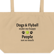 Load image into Gallery viewer, Dogs & Flyball Make Me Happy X-Large Tote/ Shopping Bags