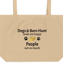Load image into Gallery viewer, Dogs & Barn Hunt Make Me Happy X-Large Tote/ Shopping Bags