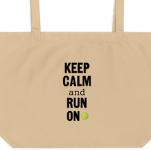 Load image into Gallery viewer, Keep Calm & Run On Flyball with Tennis Ball X-Large Tote/ Shopping Bag