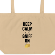Load image into Gallery viewer, Keep Calm & Sniff On Barn Hunt X-Large Tote/ Shopping Bag