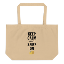 Load image into Gallery viewer, Keep Calm & Sniff On Barn Hunt X-Large Tote/ Shopping Bag