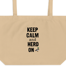 Load image into Gallery viewer, Keep Calm & Duck Herd On X-Large Tote/ Shopping Bag