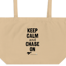 Load image into Gallery viewer, Keep Calm & Chase On Fast CAT X-Large Tote/ Shopping Bag