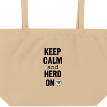 Load image into Gallery viewer, Keep Calm & Sheep Herd On X-Large Tote/ Shopping Bag