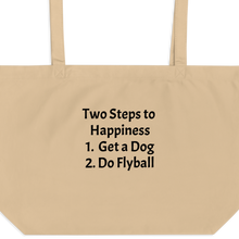 Load image into Gallery viewer, 2 Steps to Happiness - Flyball X-Large Tote/ Shopping Bags