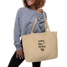 Load image into Gallery viewer, Coffee, Dogs, and Cattle Herding X-Large Tote/ Shopping Bags