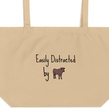 Load image into Gallery viewer, Easily Distracted by Cattle Herding X-Large Tote/ Shopping Bags