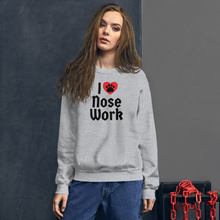Load image into Gallery viewer, I Heart w/ Paw Nose Work Sweatshirts - Light