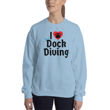 Load image into Gallery viewer, I Heart w/ Paw Dock Diving Sweatshirts - Light