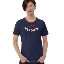 Load image into Gallery viewer, I Heart w/ Paw Herding T-Shirts - Dark