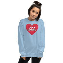 Load image into Gallery viewer, Dock Diving in Heart Sweatshirts