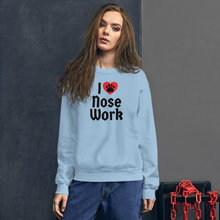 Load image into Gallery viewer, I Heart w/ Paw Nose Work Sweatshirts - Light