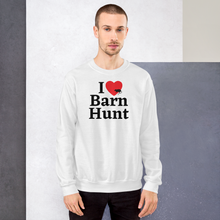 Load image into Gallery viewer, I Heart w/ Rat Barn Hunt Sweatshirts - Light