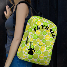 Load image into Gallery viewer, Allover Tennis Balls & Flyball & Paw Dog Backpack-Lt. Grey