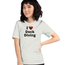 Load image into Gallery viewer, I Heart w/ Paw Dock Diving T-Shirts - Light