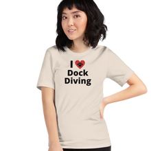 Load image into Gallery viewer, I Heart w/ Paw Dock Diving T-Shirts - Light