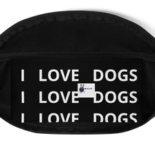 Load image into Gallery viewer, Allover Brown Bones Dog Fanny Pack-Black