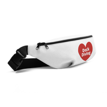 Load image into Gallery viewer, Dock Diving in Heart Fanny Pack-White