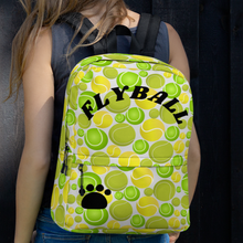 Load image into Gallery viewer, Allover Tennis Balls & Flyball & Paw Dog Backpack-Lt. Grey