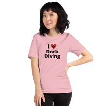 Load image into Gallery viewer, I Heart w/ Paw Dock Diving T-Shirts - Light