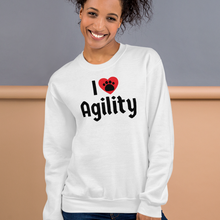 Load image into Gallery viewer, I Heart w/ Paw Agility Sweatshirts - Light
