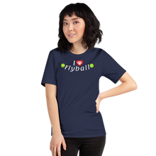 Load image into Gallery viewer, I Heart w/ Paw Flyball T-Shirts - Dark