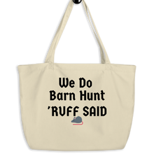 Load image into Gallery viewer, Ruff Barn Hunt w/ Rat X-Large Tote/Shopping Bag-Oyster