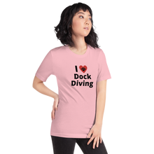 Load image into Gallery viewer, I Heart w/ Paw Dock Diving T-Shirts - Light