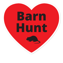 Load image into Gallery viewer, Barn Hunt w/ Rat in Heart Sticker-4x4 or 5.5x5.5