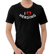Load image into Gallery viewer, I Heart w/ Paw Herding T-Shirts - Dark