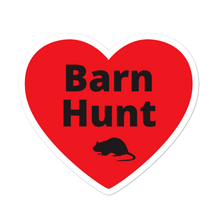Load image into Gallery viewer, Barn Hunt w/ Rat in Heart Sticker-4x4 or 5.5x5.5