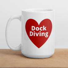 Load image into Gallery viewer, Dock Diving in Heart Mug