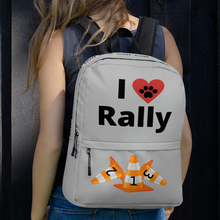 Load image into Gallery viewer, I Heart w/ Paw Rally & Cones Backpack-Grey