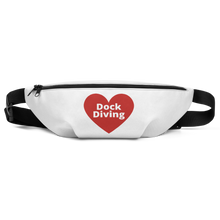Load image into Gallery viewer, Dock Diving in Heart Fanny Pack-White