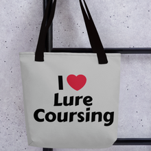 Load image into Gallery viewer, I Heart Lure Coursing Tote Bag-Grey