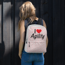 Load image into Gallery viewer, Allover Run/Jump w/ I Heart Agility Backpack-Lt. Grey